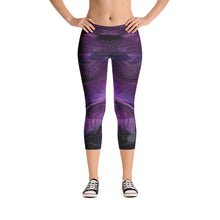 Load image into Gallery viewer, HPN Purple Feather Capri Leggings