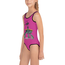 Load image into Gallery viewer, Dolly Monster All-Over Print Kids Swimsuit - PINK