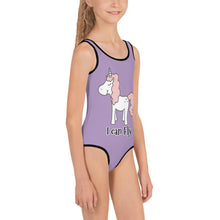 Load image into Gallery viewer, HPN Unicorn I Can Fly - All-Over Print Kids Swimsuit