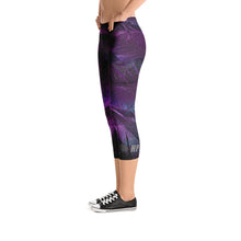 Load image into Gallery viewer, HPN Purple Feather Capri Leggings