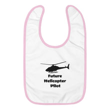 Load image into Gallery viewer, Future Helicopter Pilot Embroidered Baby Bib