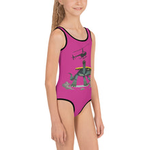 Load image into Gallery viewer, Dolly Monster All-Over Print Kids Swimsuit - PINK