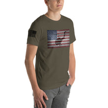 Load image into Gallery viewer, HPN - HUEY Distressed Flag - Short-Sleeve Unisex T-Shirt