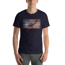 Load image into Gallery viewer, HPN - HUEY Distressed Flag - Short-Sleeve Unisex T-Shirt