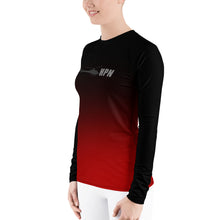 Load image into Gallery viewer, HPN Fade to Red Astar Women's Rash Guard