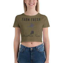 Load image into Gallery viewer, Farm Fresh Christmas Trees Women’s Crop Tee