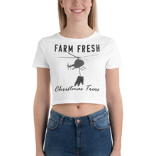 Load image into Gallery viewer, Farm Fresh Christmas Trees Women’s Crop Tee