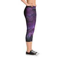 Load image into Gallery viewer, HPN Purple Feather Capri Leggings
