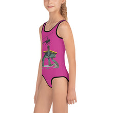 Load image into Gallery viewer, Dolly Monster All-Over Print Kids Swimsuit - PINK
