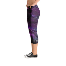 Load image into Gallery viewer, HPN Purple Feather Capri Leggings
