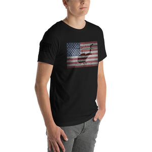 HPN - HUEY Distressed Flag - Short-Sleeve Unisex T-Shirt