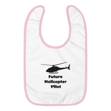 Load image into Gallery viewer, Future Helicopter Pilot Embroidered Baby Bib
