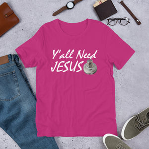 HPN Y'all Need Jesus (nut) - Short-Sleeve Unisex T-Shirt