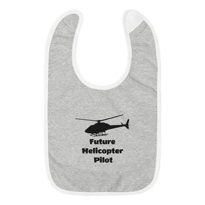 Future Helicopter Pilot Embroidered Baby Bib