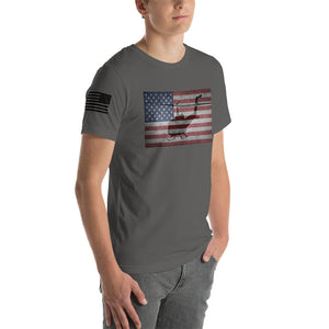 HPN - HUEY Distressed Flag - Short-Sleeve Unisex T-Shirt