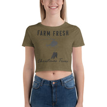 Load image into Gallery viewer, Farm Fresh Christmas Trees Women’s Crop Tee
